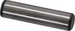 Made in USA - 3/8" Diam x 1-1/2" Pin Length Grade 8 Alloy Steel Standard Dowel Pin - Bright Finish, C 47-58 & C 60 (Surface) Hardness, 16,550 Lb (Single Shear), 33,100 Lb (Double Shear) Breaking Strength, 1 Beveled & 1 Rounded End - Exact Tool & Supply