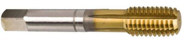 Guhring - #8-36 UNF 2BX Modified Bottoming Thread Forming Tap - Cobalt, TiN Finish, 2.13" OAL, 0.295" Thread Length, Right Hand Thread, Series 3941 - Exact Tool & Supply
