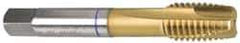 Guhring - 5/16-18 UNC, 3 Flute, TiN Finish, Powdered Metal Spiral Point Tap - Plug Chamfer, Right Hand Thread, 2-23/32" OAL, 0.318" Shank Diam, 3B Class of Fit, Series 3997 - Exact Tool & Supply