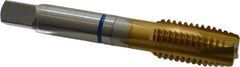 Guhring - 5/8-11 UNC, 4 Flute, TiN Finish, Powdered Metal Spiral Point Tap - Plug Chamfer, Right Hand Thread, 3-13/16" OAL, 0.945" Thread Length, 0.48" Shank Diam, 2B Class of Fit, Series 3907 - Exact Tool & Supply