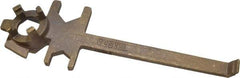 Vestil - 12" Long Bronze Drum Plug Wrench - For Use with All Types of Industrial Drum Plugs and Bungs in Metal or Plastic - Exact Tool & Supply