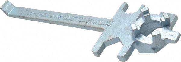 Vestil - 12" Long Cast Steel Drum Plug Wrench - For Use with All Types of Industrial Drum Plugs and Bungs in Metal or Plastic - Exact Tool & Supply