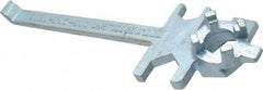 Vestil - 12" Long Cast Steel Drum Plug Wrench - For Use with All Types of Industrial Drum Plugs and Bungs in Metal or Plastic - Exact Tool & Supply