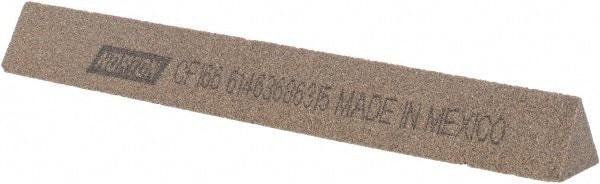 Norton - 6" Long x 3/4" Wide x 3/4" Thick, Aluminum Oxide Sharpening Stone - Triangle, Coarse Grade - Exact Tool & Supply
