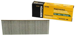 Stanley Bostitch - 18 Gauge 1-3/4" Long Brad Nails for Power Nailers - Steel, Galvanized Finish, Brad Head, Chisel Point - Exact Tool & Supply