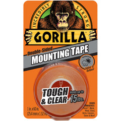 Gorilla Clear Mounting Tape Clear 60″ - Exact Tool & Supply