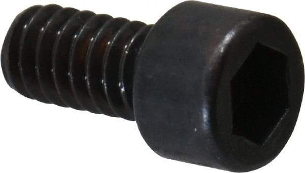 Made in USA - #2-56 UNC Hex Socket Drive, Socket Cap Screw - Alloy Steel, Black Oxide Finish, Fully Threaded, 3/16" Length Under Head - Exact Tool & Supply