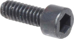 Made in USA - #2-56 UNC Hex Socket Drive, Socket Cap Screw - Alloy Steel, Black Oxide Finish, Fully Threaded, 1/4" Length Under Head - Exact Tool & Supply