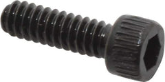 Made in USA - #4-40 UNC Hex Socket Drive, Socket Cap Screw - Alloy Steel, Black Oxide Finish, Fully Threaded, 3/8" Length Under Head - Exact Tool & Supply