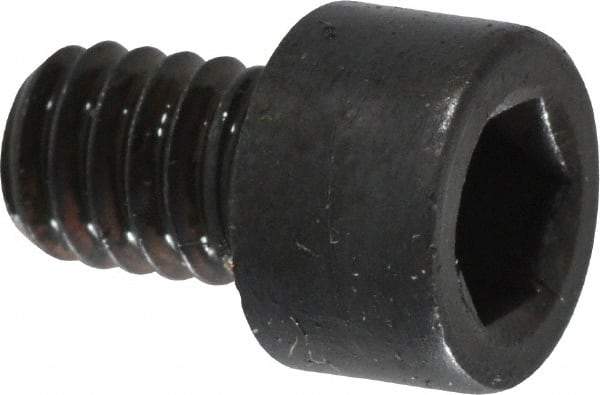 Made in USA - #8-32 UNC Hex Socket Drive, Socket Cap Screw - Alloy Steel, Black Oxide Finish, Fully Threaded, 1/4" Length Under Head - Exact Tool & Supply