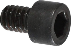 Made in USA - #8-32 UNC Hex Socket Drive, Socket Cap Screw - Alloy Steel, Black Oxide Finish, Fully Threaded, 1/4" Length Under Head - Exact Tool & Supply