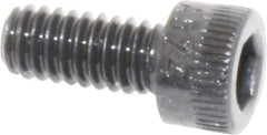 Made in USA - #8-32 UNC Hex Socket Drive, Socket Cap Screw - Alloy Steel, Black Oxide Finish, Fully Threaded, 3/8" Length Under Head - Exact Tool & Supply