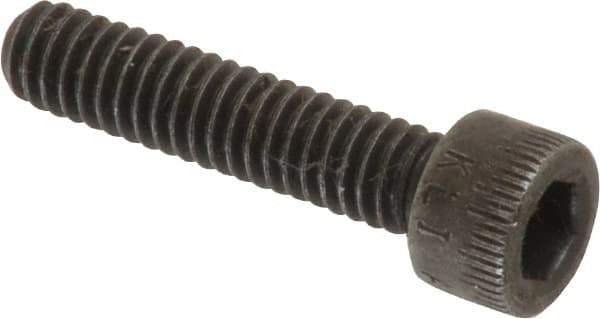 Made in USA - #8-32 UNC Hex Socket Drive, Socket Cap Screw - Alloy Steel, Black Oxide Finish, Fully Threaded, 3/4" Length Under Head - Exact Tool & Supply