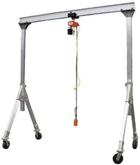 Vestil - 4,000 Lb Load Capacity, Aluminum Gantry Crane - 12' Span - Exact Tool & Supply