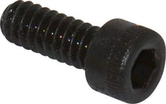 Made in USA - #10-24 UNC Hex Socket Drive, Socket Cap Screw - Alloy Steel, Black Oxide Finish, Fully Threaded, 1/2" Length Under Head - Exact Tool & Supply