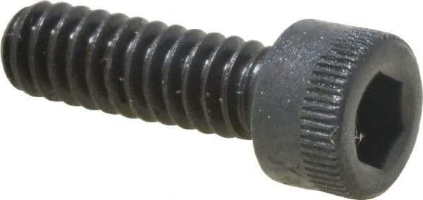 Made in USA - #10-24 UNC Hex Socket Drive, Socket Cap Screw - Alloy Steel, Black Oxide Finish, Fully Threaded, 5/8" Length Under Head - Exact Tool & Supply