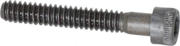 Made in USA - #10-24 UNC Hex Socket Drive, Socket Cap Screw - Alloy Steel, Black Oxide Finish, Partially Threaded, 1-1/4" Length Under Head - Exact Tool & Supply