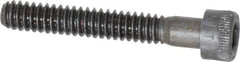 Made in USA - #10-24 UNC Hex Socket Drive, Socket Cap Screw - Alloy Steel, Black Oxide Finish, Partially Threaded, 1-1/4" Length Under Head - Exact Tool & Supply
