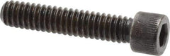 Made in USA - 1/4-20 UNC Hex Socket Drive, Socket Cap Screw - Alloy Steel, Black Oxide Finish, Fully Threaded, 1-1/4" Length Under Head - Exact Tool & Supply