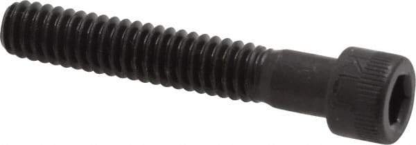 Made in USA - 1/4-20 UNC Hex Socket Drive, Socket Cap Screw - Alloy Steel, Black Oxide Finish, Partially Threaded, 1-1/2" Length Under Head - Exact Tool & Supply