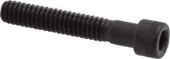 Made in USA - 1/4-20 UNC Hex Socket Drive, Socket Cap Screw - Alloy Steel, Black Oxide Finish, Partially Threaded, 1-1/2" Length Under Head - Exact Tool & Supply