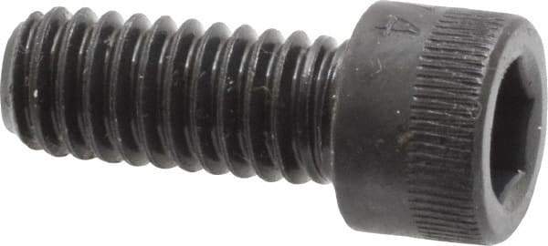 Made in USA - #8-32 UNC Hex Socket Drive, Socket Cap Screw - Alloy Steel, Black Oxide, Partially Threaded, 1-1/4" Length Under Head - Exact Tool & Supply