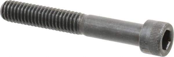 Made in USA - 5/16-18 UNC Hex Socket Drive, Socket Cap Screw - Alloy Steel, Black Oxide Finish, Partially Threaded, 2-1/4" Length Under Head - Exact Tool & Supply