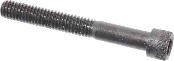Made in USA - 5/16-18 UNC Hex Socket Drive, Socket Cap Screw - Alloy Steel, Black Oxide Finish, Partially Threaded, 2-1/2" Length Under Head - Exact Tool & Supply