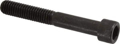 Made in USA - 3/8-16 UNC Hex Socket Drive, Socket Cap Screw - Alloy Steel, Black Oxide Finish, Partially Threaded, 2-3/4" Length Under Head - Exact Tool & Supply