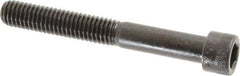 Made in USA - 3/8-16 UNC Hex Socket Drive, Socket Cap Screw - Alloy Steel, Black Oxide Finish, Partially Threaded, 3" Length Under Head - Exact Tool & Supply