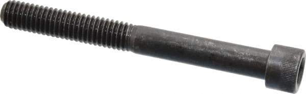 Made in USA - 3/8-16 UNC Hex Socket Drive, Socket Cap Screw - Alloy Steel, Black Oxide Finish, Partially Threaded, 3-1/2" Length Under Head - Exact Tool & Supply