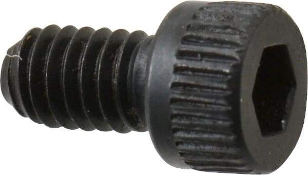 Made in USA - #6-40 UNF Hex Socket Drive, Socket Cap Screw - Alloy Steel, Black Oxide Finish, Fully Threaded, 1/4" Length Under Head - Exact Tool & Supply