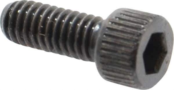 Made in USA - #6-40 UNF Hex Socket Drive, Socket Cap Screw - Alloy Steel, Black Oxide Finish, Fully Threaded, 3/8" Length Under Head - Exact Tool & Supply