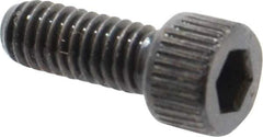 Made in USA - #6-40 UNF Hex Socket Drive, Socket Cap Screw - Alloy Steel, Black Oxide Finish, Fully Threaded, 3/8" Length Under Head - Exact Tool & Supply