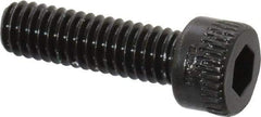 Made in USA - #6-40 UNF Hex Socket Drive, Socket Cap Screw - Alloy Steel, Black Oxide Finish, Fully Threaded, 1/2" Length Under Head - Exact Tool & Supply