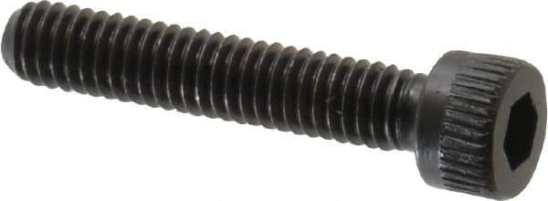 Made in USA - #6-40 UNF Hex Socket Drive, Socket Cap Screw - Alloy Steel, Black Oxide Finish, Fully Threaded, 3/4" Length Under Head - Exact Tool & Supply