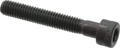 Made in USA - #10-32 UNF Hex Socket Drive, Socket Cap Screw - Alloy Steel, Black Oxide Finish, Fully Threaded, 1-1/4" Length Under Head - Exact Tool & Supply