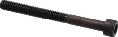 Made in USA - #10-32 UNF Hex Socket Drive, Socket Cap Screw - Alloy Steel, Black Oxide Finish, Partially Threaded, 2" Length Under Head - Exact Tool & Supply