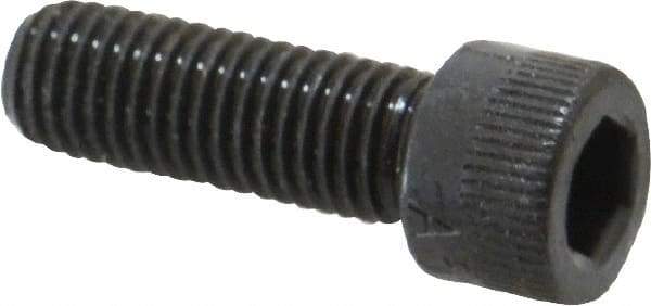 Made in USA - 1/4-28 UNF Hex Socket Drive, Socket Cap Screw - Alloy Steel, Black Oxide Finish, Fully Threaded, 3/4" Length Under Head - Exact Tool & Supply
