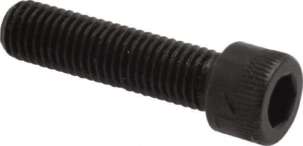 Made in USA - 1/4-28 UNF Hex Socket Drive, Socket Cap Screw - Alloy Steel, Black Oxide Finish, Fully Threaded, 1" Length Under Head - Exact Tool & Supply
