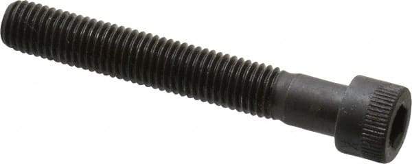 Made in USA - 1/4-28 UNF Hex Socket Drive, Socket Cap Screw - Alloy Steel, Black Oxide Finish, Partially Threaded, 1-3/4" Length Under Head - Exact Tool & Supply