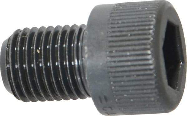 Made in USA - 3/8-24 UNF Hex Socket Drive, Socket Cap Screw - Alloy Steel, Black Oxide Finish, Fully Threaded, 1/2" Length Under Head - Exact Tool & Supply