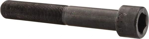 Made in USA - 3/8-24 UNF Hex Socket Drive, Socket Cap Screw - Alloy Steel, Black Oxide Finish, Partially Threaded, 3" Length Under Head - Exact Tool & Supply