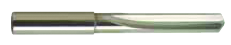 9mm Dia. - Carbide Straight Flute 4XD Drill-130Â° 4-Facet Point-Coolant-Bright - Exact Tool & Supply