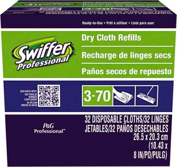 Swiffer - White Mop Refill - 8" Long x 10-5/8" Wide Head, Microfiber Head - Exact Tool & Supply
