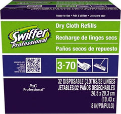 Swiffer - White Mop Refill - 8" Long x 10-5/8" Wide Head, Microfiber Head - Exact Tool & Supply