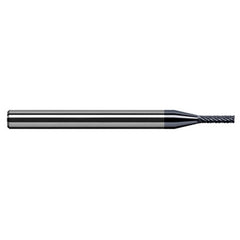 Miniature End Mills - Deburring End Mill - 0.0930″ (3/32″) Cutter Diameter × 0.2790″ Length of Cut Carbide Deburring Square End Mill, 12 RH Teeth, 6 LH Teeth, AlTiN Coated - Exact Tool & Supply
