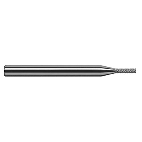Miniature End Mills - Deburring End Mill - 0.0470″ (3/64″) Cutter Diameter × 0.1410″ Length of Cut Carbide Deburring Square End Mill, 8 RH Teeth, 4 LH Teeth - Exact Tool & Supply