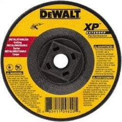 DeWALT - 24 Grit, 7" Wheel Diam, Type 27 Depressed Center Wheel - Zirconia Alumina, Resinoid Bond, 8,700 Max RPM - Exact Tool & Supply