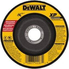 DeWALT - 24 Grit, 5" Wheel Diam, 3/32" Wheel Thickness, Type 27 Depressed Center Wheel - Zirconia Alumina, Resinoid Bond, 12,200 Max RPM - Exact Tool & Supply